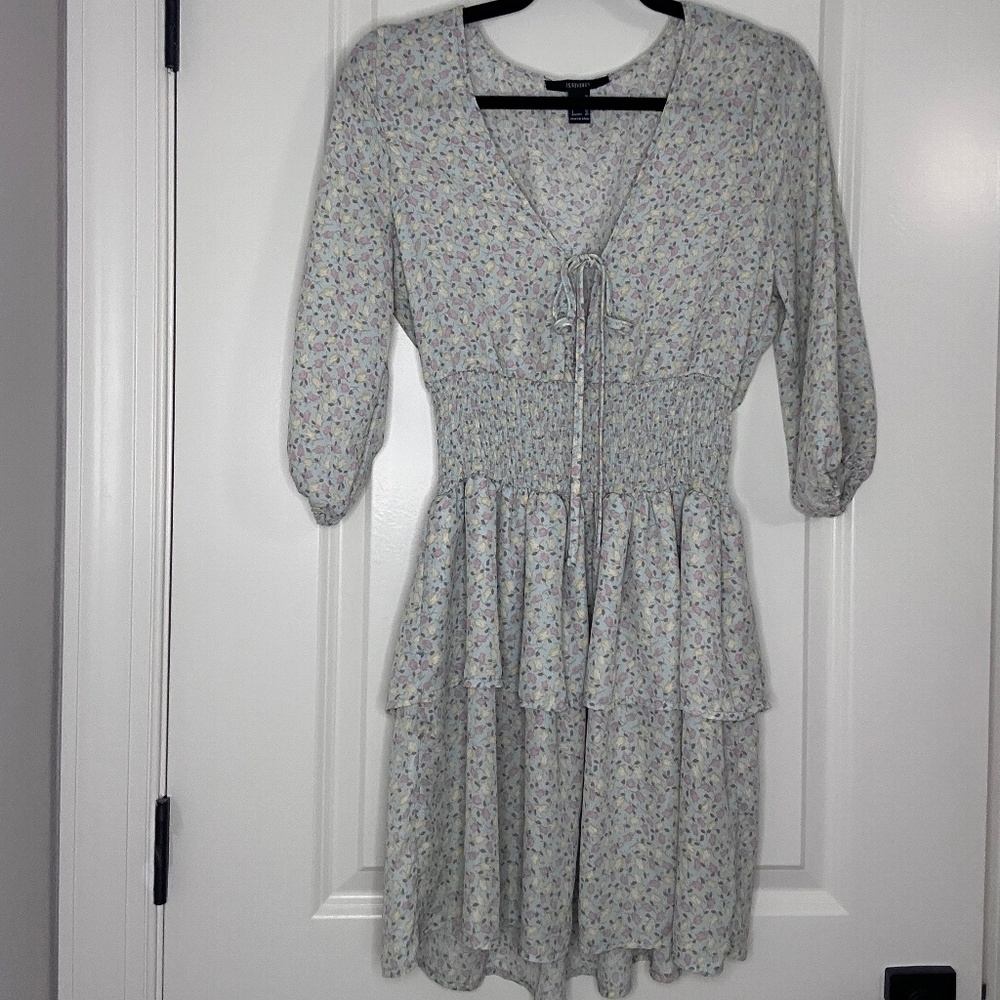 Forever 21 Ruffle Floral Mini Dress L (#149)